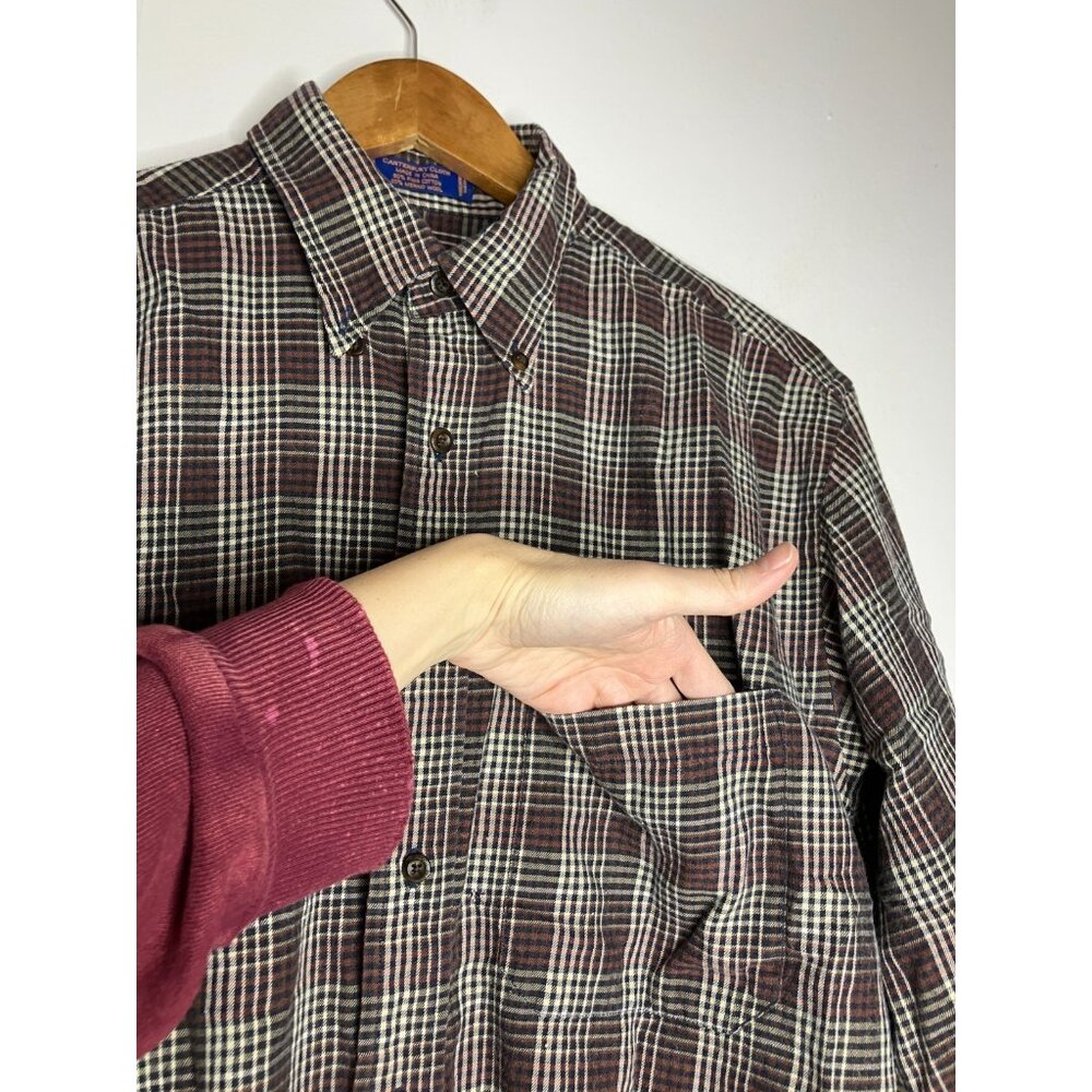 Pendleton Men's Medium Brown Plaid Longsleeve But… - image 6